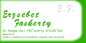 erzsebet faskerty business card